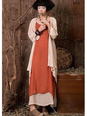 Women bracelet sleeved linen tops women Tunic Tops nude cardigan summer