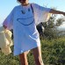 Trendy Korean style women's smiling face T-shirt HF0215-02-04 Trendy Korean style women's smiling face T-shirt HF0215-02-04