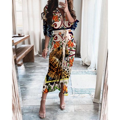 long sleeve printed long dress HF2207-01-02 long sleeve printed long dress HF2207-01-02